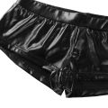 Womens Fashion Shorts Bottoms Shiny Faux Leather Low Waist Hot Shorts Pants for Clubwear Pole Dancing Raves Festivals Costumes. 