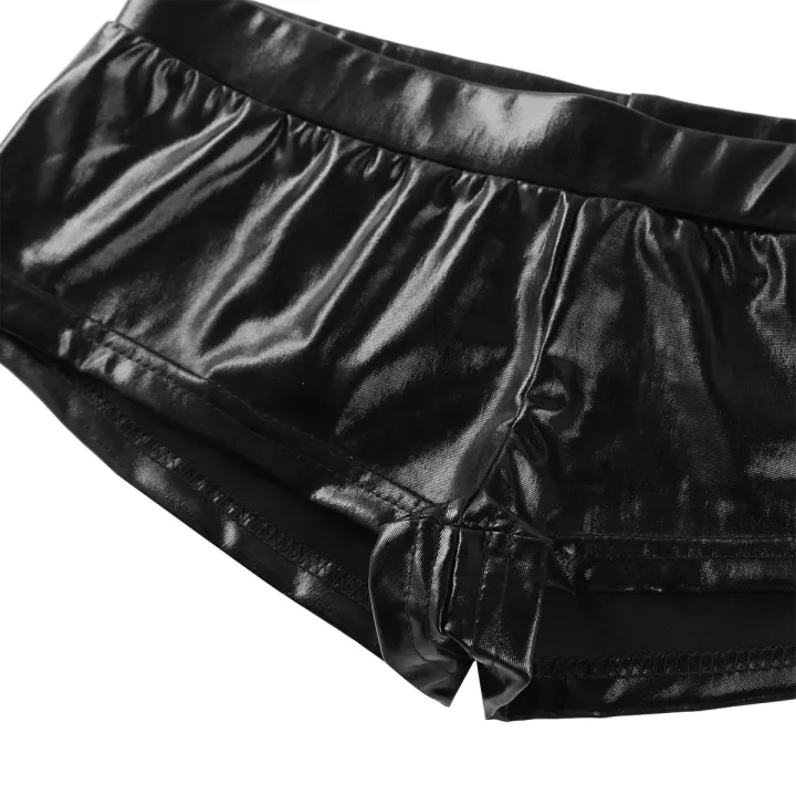 Womens%20Fashion%20Shorts%20Bottoms%20Shiny%20Faux%20Leather%20Low%20Waist%20Hot%20Shorts%20Pants%20for%20Clubwear%20Pole%20Dancing%20Raves%20Festivals%20Costumes%20-%20Image%208