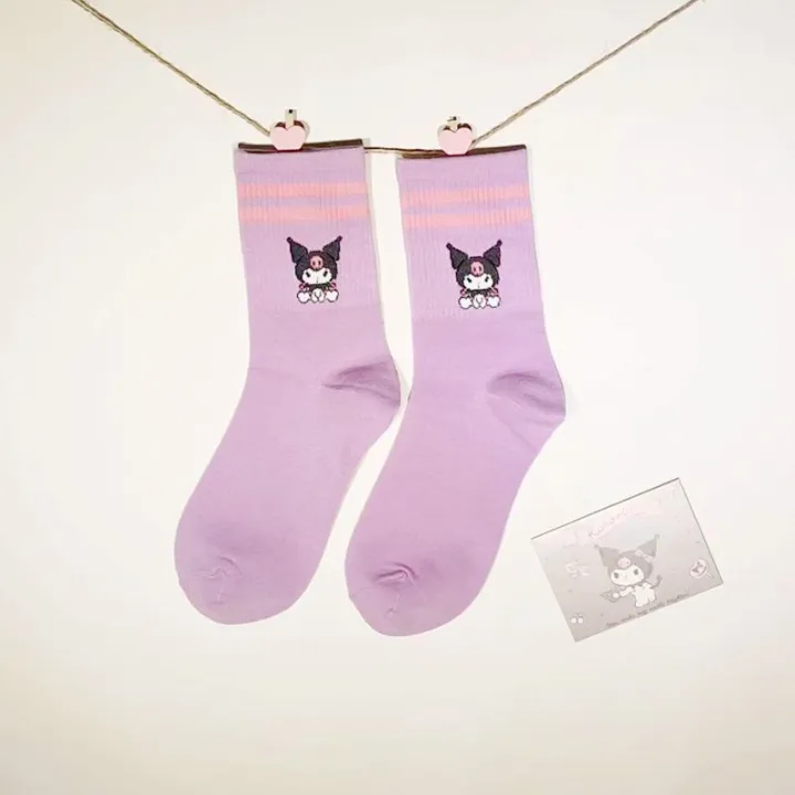 5pairs%20Sanrio%20Cartoon%20Socks%20Ladies%20Hello%20kitty%20Combed%20Cotton%20Mid-tube%20Stockings%20Melody%20Cute%20Puppy%20Girls%20Stockings%20-%20Image%202