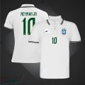 Brazil Short Sleeve Collart Polo Football Jersey For Men - Neymar jr 10 Half Sleeve Collar Polo t shirt - Brazil 10 Jersey.