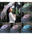 Portable Cherry Blossom Umbrellas, Clear Cute Romantic 8 Sturdy Ribs Manual Umbrellas with Rain Fashion Umbrellas Photography Umbrellas. 