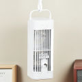 USB Portable Fan Air Cooler with Light Desktop Atomizing Air Conditioner Room Humidifier 3600mAh Use Long Time for Student. 