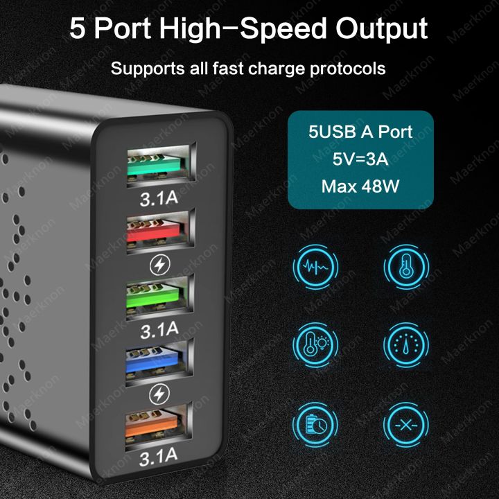 5%20Ports%2066W%20USB%20Charger%20Wall%20Adapter%20Fast%20Charger%20For%20Phone%20Charging%20For%20iphone%20Samsung%20Xiaomi%20Tablet%20Quick%20Mobile%20Charger%20QC3.0%20-%20Image%202