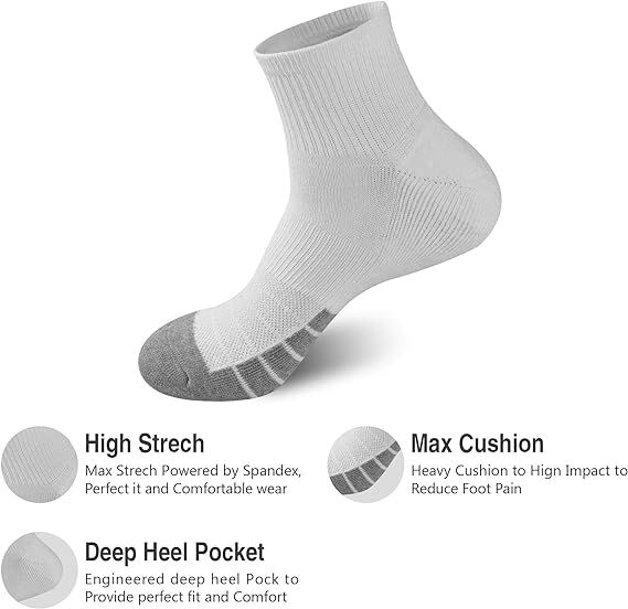 Cotton High-Quality Running Short Medium Thick Socks - Elevate Comfort During Workouts With High-Quality Cotton Running Shorts