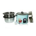 Prestige Apple Duo Electric Rice Cooker 1.8 Liter 700W – Stainless Steel Body with Glass Lid.