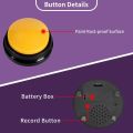 Recordable Pet Starter Talking Speaking Voice Buttons Dog Intelligence Training Bell Communication Toys 20S Command Recording.