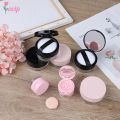 7 Style Portable Plastic Powder Box Empty Loose Powder Pot With Sieve Mirror Cosmetic Sifter Loose Jar Travel Makeup Container.