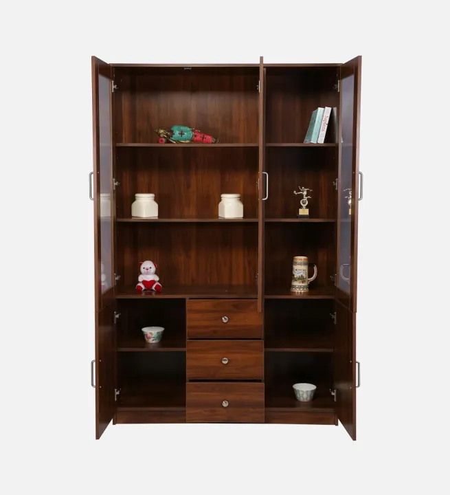 Crockery%20Display%20Unit%20with%203%20door%20Display%20Cabinet%20Showcase,%205%20Closed%20Shelf%20and%203%20Drawer,%20Dish%20Cabinet,%20Drainer%20Cabinet,%203%20Door%20Design,%20Dustproof%20And%20Oil%20Resistant%20Multifunctional%20Storage%20Cabinet%20(Columbian%20Walnut)72/45"%20-%20Image%203