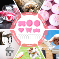 6Pcs Silicone Keychain Molds with 12Pcs Key Rings, 12Pcs Jump Rings for Epoxy Pendant DIY Crafts. 