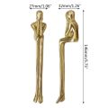 Face solid tube metal creative small gold man cabinet handle brass satin drawer handle kitchen furniture hardware. 