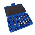 30Pcs Male Female Torx Star Socket Bit Set E & T Sockets Torx Bit Set 1/4 3/8 1/2 inch Drive Torx Socket Set with Storage Case.