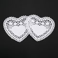 100x 4 inch White Love Heart Paper Lace Doilies doily For cardmaking scrapbooking. 