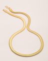 Simple Snake Bone Necklace Men's Plain Golden Color Necklace- Fashion Chain. 