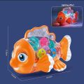 Transparent Gear Fish Toy, Baby Lights Music Light Fish Toy, Newborn Musical Early Educational Toy,.