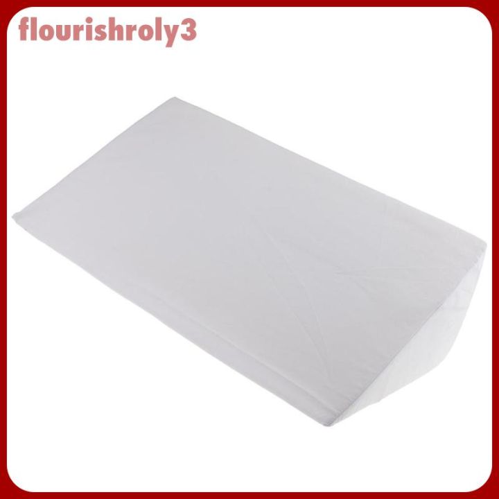 [Flourishroly3] Adult Reflux Wedge Pillow - Back, Leg and Knee Prop Up Cushion With Cover