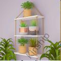 1 Pcs Wall Hanging Rope Shelf .Room Decorative  Craft Item Handmade 3 Layer Wall Shelve.. 