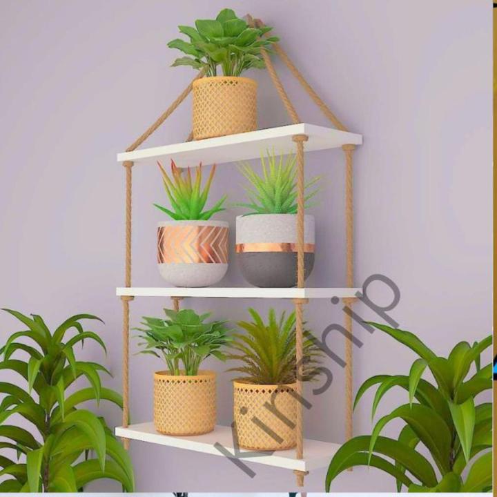 1 Pcs Wall Hanging Rope Shelf .Room Decorative  Craft Item Handmade 3 Layer Wall Shelve.