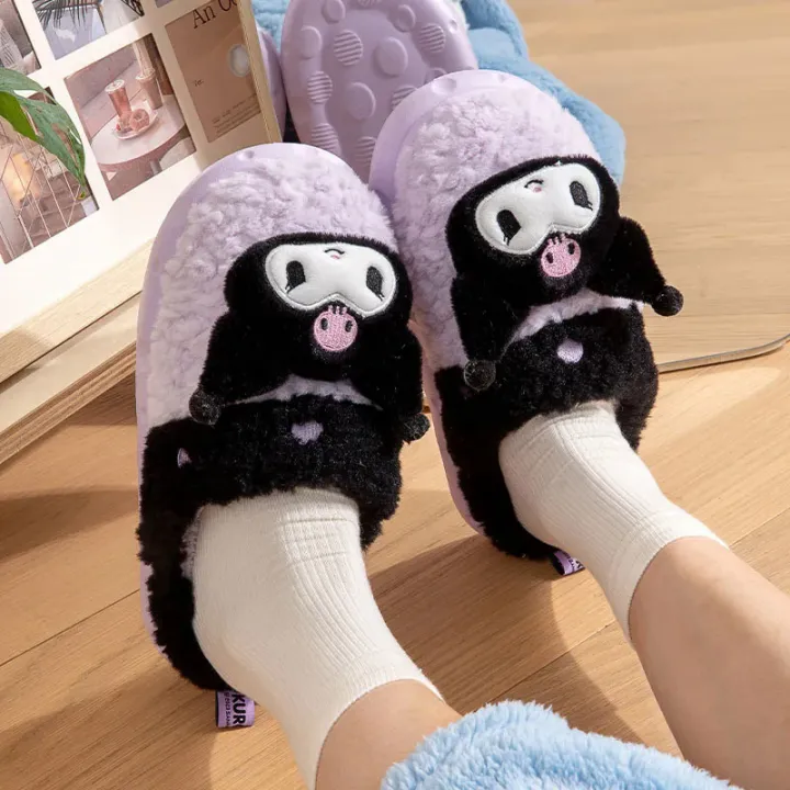 Sanrios%20My%20Melody%20Cinnamoroll%20Kuromi%20Anime%20Cartoon%20Cute%20Winter%20Warm%20Plush%20Cotton%20Slippers%20Girl%20Non%20Slip%20Thick%20Sole%20Home%20Shoes%20-%20Image%202