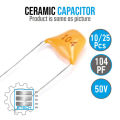 Multilayer Ceramic Disc Capacitors 50V Polyester Film Capacitor 0.1uF 100nF 104pf 104 50V 10pcs / 25pcs. 