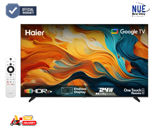 Haier 32 Inch Bezel Less Google TV   H32K85FX With Official Warranty with 0% EMI Delivery Free