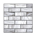 【Wweirdoo】1pcs 3 Dimension Grey Brick Removable Self Adhesive Wallpaper Peel & Stick PVC Wall Stickers for Room Bathroom Kitchen Countertop. 