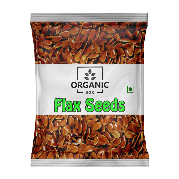 Organic Box 100% Natural and Premium Flax Seed Fibre Rich Alsi Seeds ...