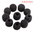 10Pcs Mini Microphone Cover Headset Replacement Foam Mic Cover Windshield Demoo. 