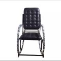 Stainless Steel Rocking Chair - Black. 