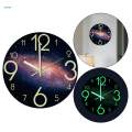 2xModern Luminous Wall Clock Night Light Fluorescent Clocks for Kitchen B.