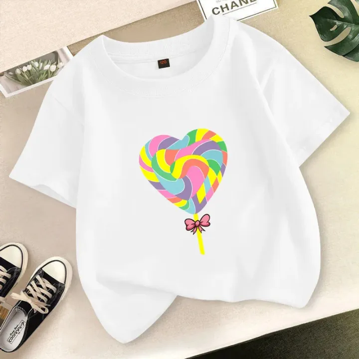 Girls%20'short-sleepred%20T-shirt%20CUHK%20CHILDREN'S%20baby%20summer%20dress%20NEW%20CHILDREN'S%20base%20shirt%20printing%20fashion%20Korean%20version%20loose%20-%20Image%205