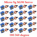 2/5/10/20pcs SG90 Servo motor micro 9g 180 360 degree mount SG90 kit without metal gear pro RC Car Toy Airplane Arduino UNO DIY. 