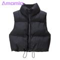 Women Zipper Closure Jacket Stylish Winter Vest for Women Warm Sleeveless Coat with Stand-up Collar Zipper Closure Perfect for Outdoor Activities Available in Various Colors Women Lightweight Vest.