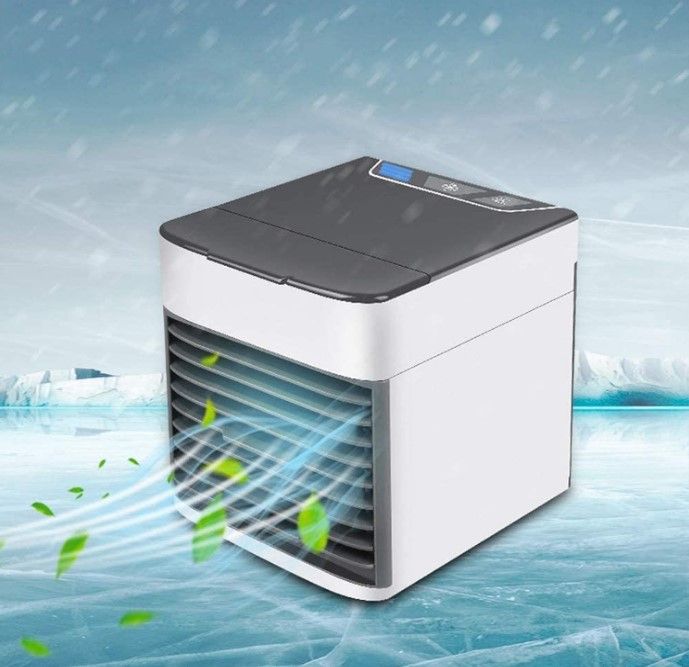 Smart Portable Mini Air Cooler – USB Powered 700ML Personal Cooling Fan with LED Mood Light | Offer Point