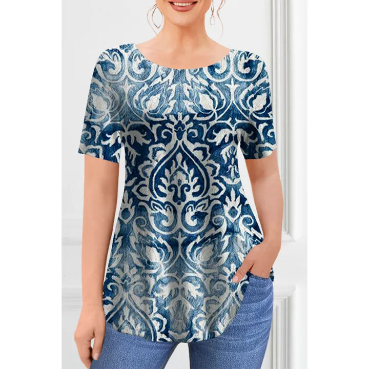 Women's%20T-shirt%20Summer%20Fashion%20Short%20Sleeve%20Tops%20Tees%20Casual%20Daily%20Print%20T%20Shirt%20For%20Women%20Clothing%20Plus%20Sized%20Girls%20Y2k%20Clothes%20-%20Image%202