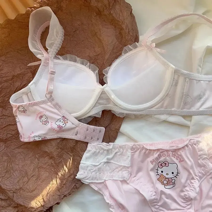 Sanrio Hello Kitty Kawaii Sweet Panties Set Push-Up Comic Underwear Sexy  Pure Desire Bra Girl Gift | Daraz.com.bd