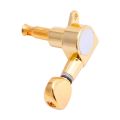 3 in 1 Multifunction Guitar Peg String Winder + String Pin Puller + String Cutter & 6 Guitar Tuning Pegs Verrouillage Tuner Touches Guitar Strings Button 3L + 3R Gold. 