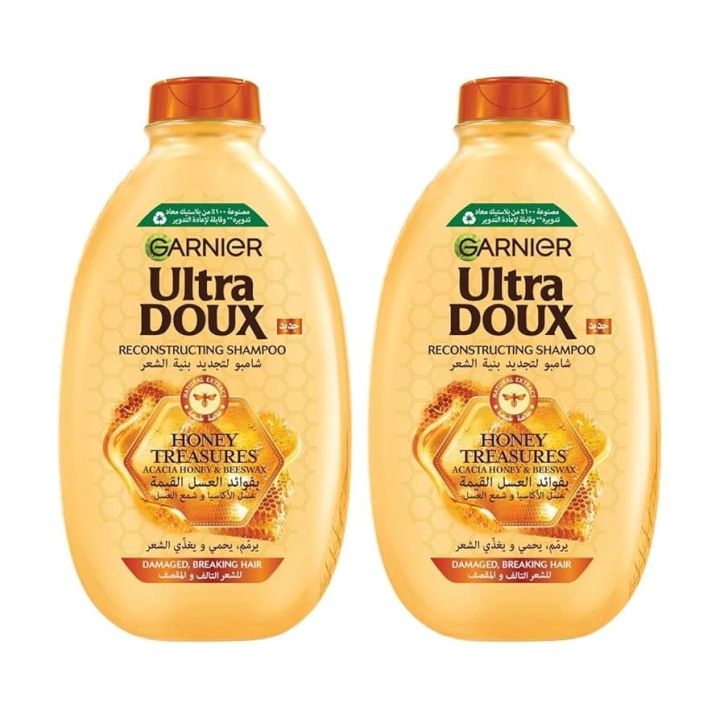 400 ml Garnier Ultra Doux honey treasures Reconstructing Shampoo International Egypt product used for male female