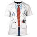 Men's Summer 3D Printed Captain T-Shirt Short Sleeve Clothing Casual Plus Size Cosplay Streetwear Fashion Outdoor Tees Tops.
