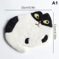 Cat Felt Coasters Handmade Wool Felt Coasters Water Absorbent Cup Pad Cute Funny Cartoon Drink Coasters Felt Cup Mat For Dining Eatop. 