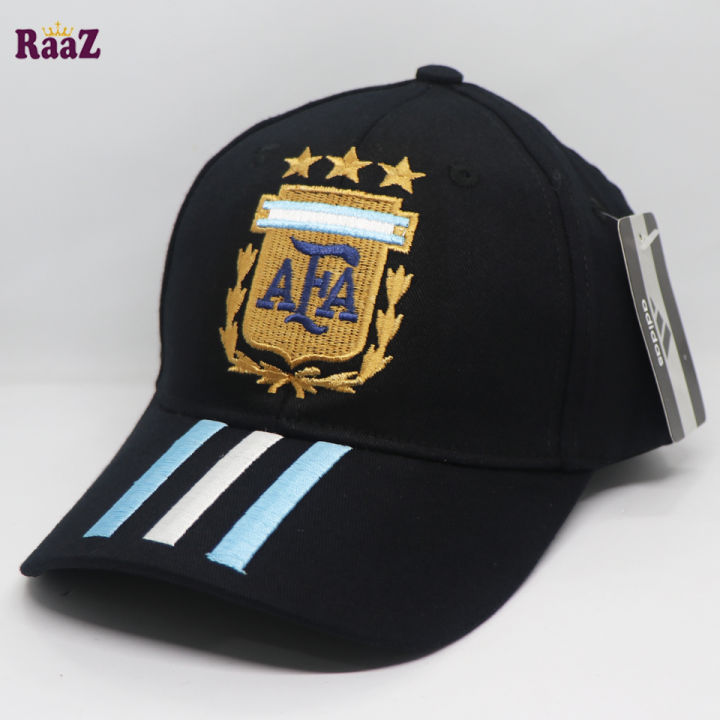 Black%20Argentina%20Three%20Star%20Cotton%20Curved%20Cap%20-%20Image%204