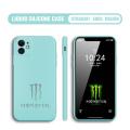 Hontinga for iPhone 12 Case Fashion Monster Energy Silicone Square Edge Phone Cases Full Cover Camera Shockproof Protection Rubber Case. 