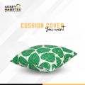 Cushion Cover, Green, (14"x14"), Only Cover, 1 Pcs. 