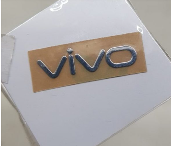 Vivo Logo Silver Metal Glossy Shine