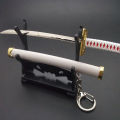 Fashion Special Roronoa Zoro Keychains Buckle with Toolholder Scabbard Katana Sabre Car Key Chains Gift Keyrings Jewelry.