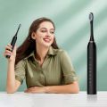 Rechargeable Sonic Electric Toothbrush for Adults and Kids, Deep Cleaning Whitening Toothbrush with 4 Replacement Brush Heads, 6 Brushing Modes, Smart 2-Minute Timer and IPX7 Waterproof Design.