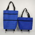 Portable foldable tug bag supermarket shopping bag with wheels tote bag grocery bag large capacity wheel bag.