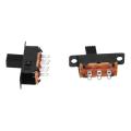 10 x DC 0.5A 50V 3 Position 2P2T DPDT Panel Mount Slide Switch SS23D32. 
