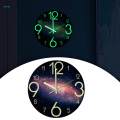 2xModern Luminous Wall Clock Night Light Fluorescent Clocks for Kitchen B.