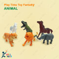 Plastic Mini Jungle WILD Animals Toys 6 Piece Set Animal Figure Collection For Kids. 