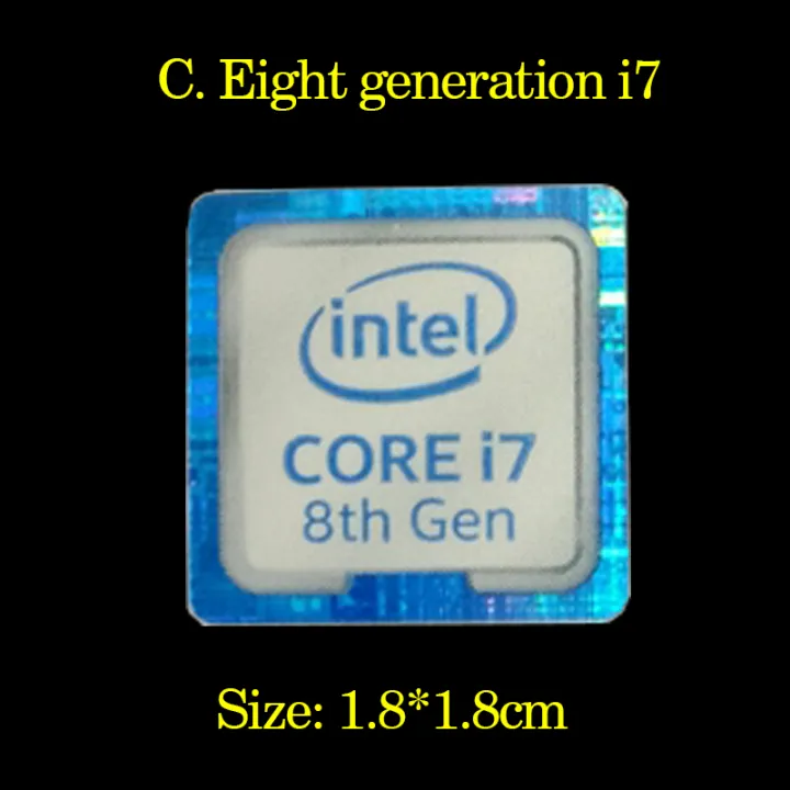 Original%206%207%208th%20generation%20Intel%20i3%20i5%20i7%20Celeron%20intel%20Xeon%20Pentium%20processor%20Dolby%20sticker%20label%20-%20Image%205